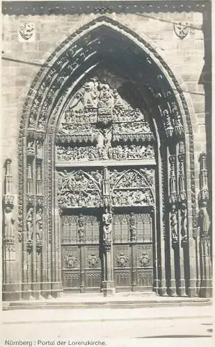 Germany Nurnberg Portal der Lorenzkirche detail aspect