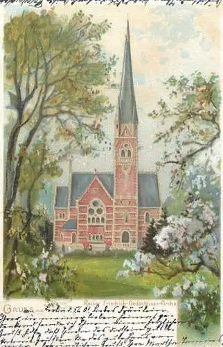 Kaiser Friedrich Gedachtniss Kirche gruss aus 1899