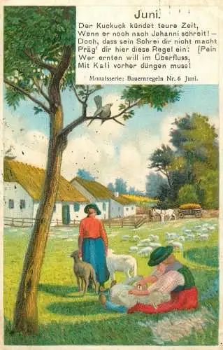 Advertising for Kali plant food Monatsserie: Bauernregeln Juni
