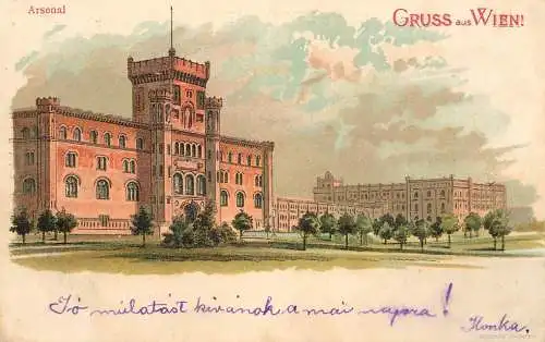Gruss aus Wien Arsenal litho 1900