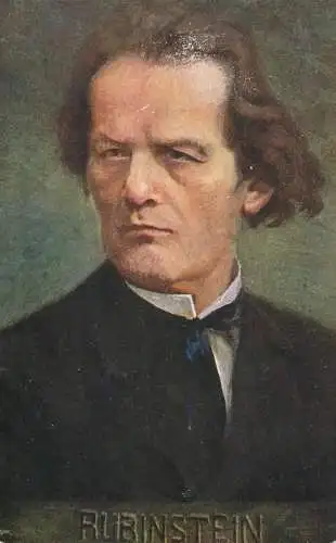 Rubinstein portrait artist vintage postcard