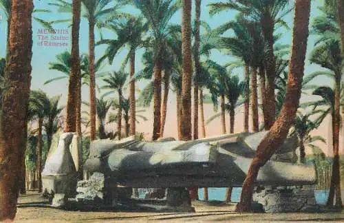 Egypt Memphis the statue of Ramses