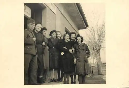Germany military man with women instant photography