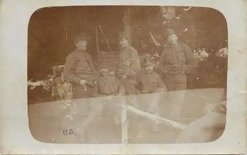 Military souvenir photo postcard
