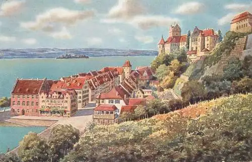 Germany Baden-Wurttemberg Meersburg Unterstadt und schloss