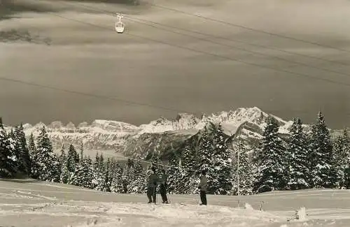 Switzerland Bad Ragaz Bergbahn Piz-Sol Alp Pardiel mit Churfirsten