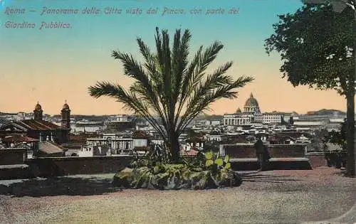 Italy Rome panorama della Citta visto dal Pincio