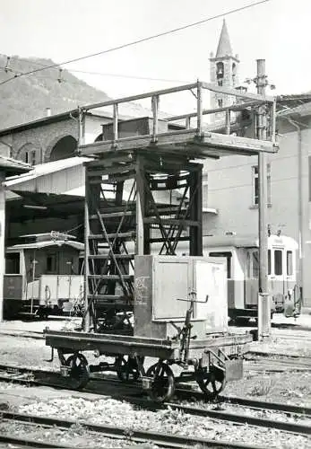Transportation card trains Depot Montagewagen der Ferrovia Lugano Tesserete