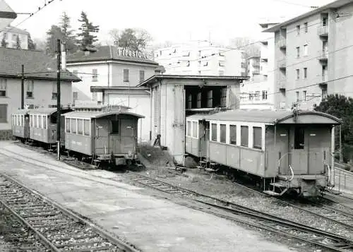 Transportation card train Lugano wagen remise 1968  LT B2 sowie 16