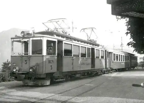 Transportation card Trains LT BCFe 4/4 SWS Alioth 1909 Lugano station