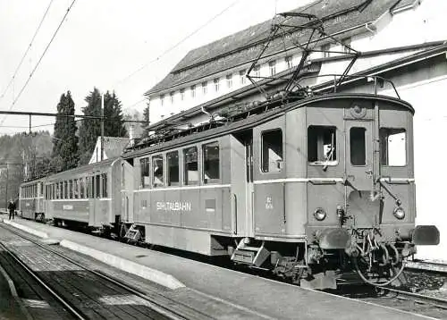 Transportation card Trains SiTB Doppelpendel Be 2/4 82 Langnau Gattikon 1973