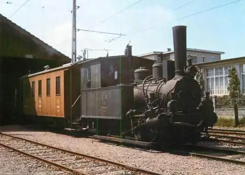 Transportation card trains Von Eisenbahnfreunden aus dem Dornroschenschlaf FW-Dampflok SLM 1887