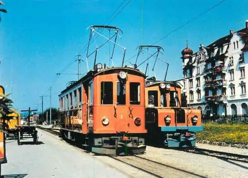Transportation card Tramways Triebfahrzeugtypen ABe 4/4 serie 1-3 und Ge 4/4 7