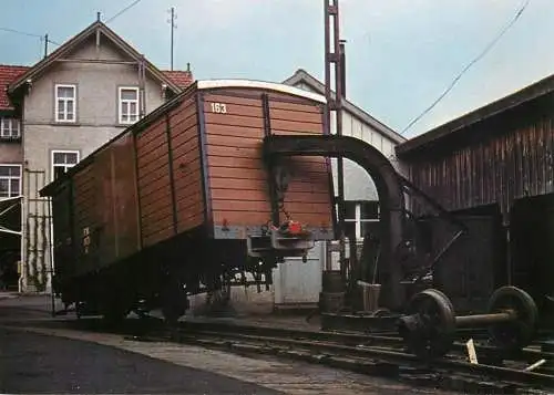 Transportation card trains wagon Steinzeitmehode Achse am Huterwagen K 163 1963