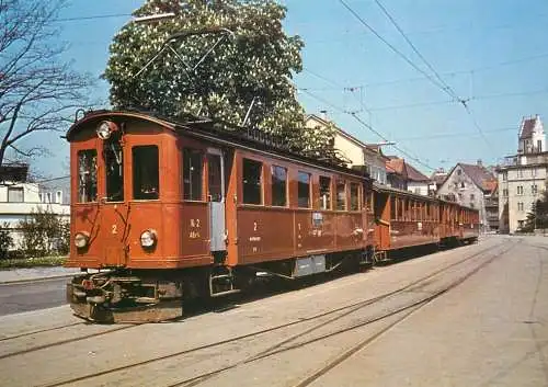 Transportation card tramway FW-Zuges Triebwagen ABe SWS/MFO 1921