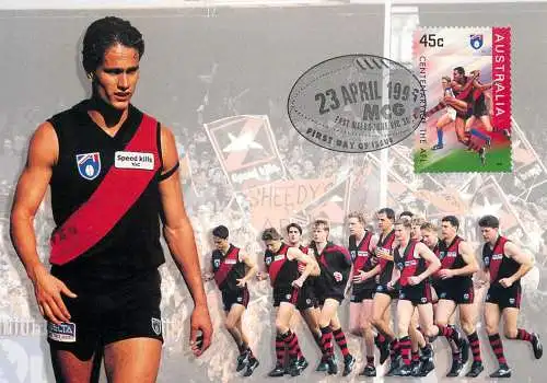 Australia rugby centenary of the AFL maxi card Adelaide - The Bombers Essendon