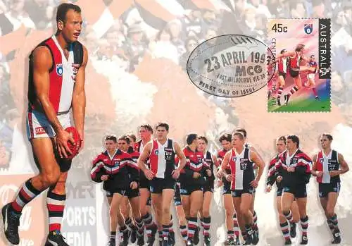 Australia rugby centenary of the AFL maxi card Adelaide - The Saints St. Kilda
