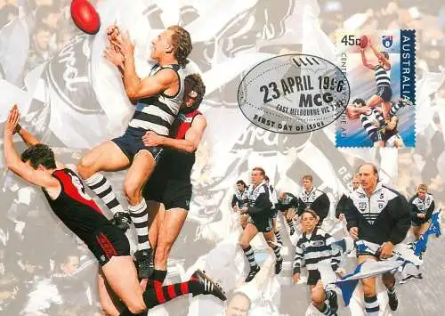 Australia rugby centenary of the AFL maxi card Adelaide - The Cats Geelong