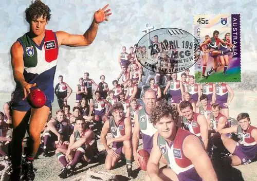 Australia rugby centenary of the AFL maxi card Adelaide - The Dockers Fremantle
