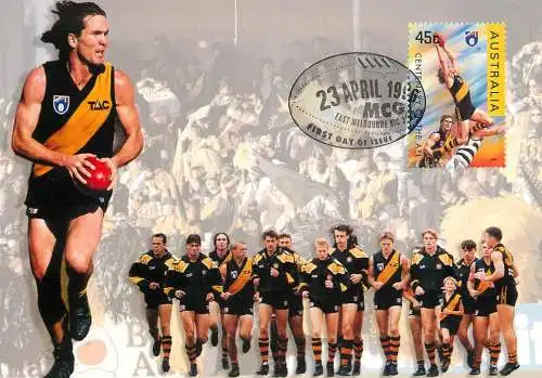 Australia rugby centenary of the AFL maxi card Adelaide - The Tigers Richmond