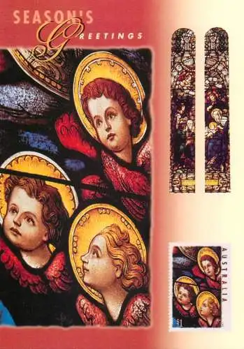 Australia Maxi Card Season Greeting Christmas 1995 celebrating angels