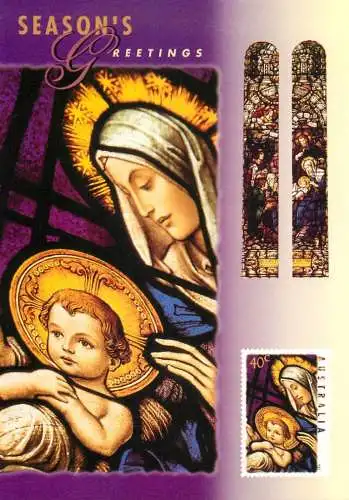 Australia Maxi Card 1995 Christmas Madonna and Child