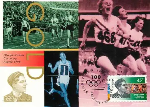 Australia Maxi Card Olympic Games Centenary Atlanta 1996 US