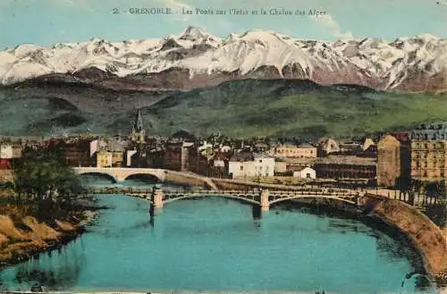 France Isère Grenoble les ponts sur l'Isere
