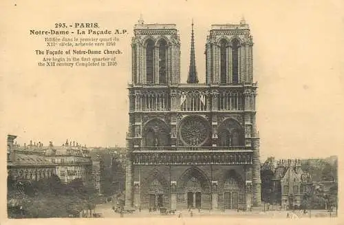 France Paris Notre Dame de Paris facade