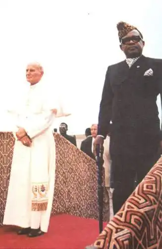 Visita di Papa Giovanni Paolo II Pope John Paul visit in Africa chief of state