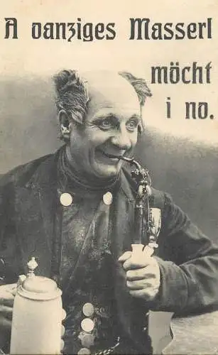AK German type with pipe postcard