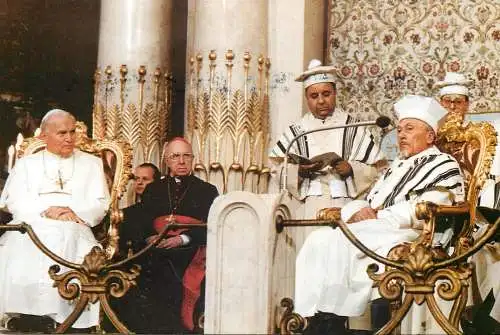 Visita di Papa Giovanni Paolo II Pope John Paul visit in comunita israelitica di Roma
