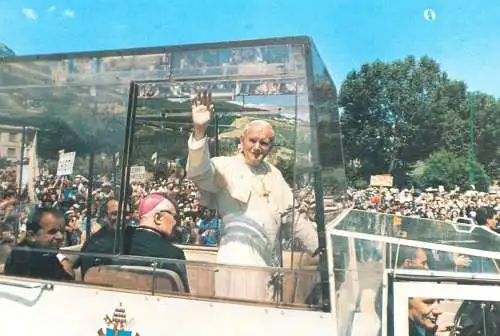 Visita di Papa Giovanni Paolo II Pope John Paul visit in Gabriele dell'Addolorata popemobile