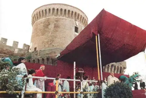 Visita di Papa Giovanni Paolo II Pope John Paul visit in Ostia Antica Italy