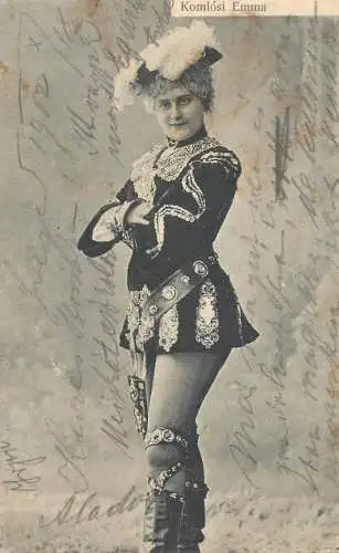 Emma Komlóssy actress, folk song and operetta singer Hungary 1902