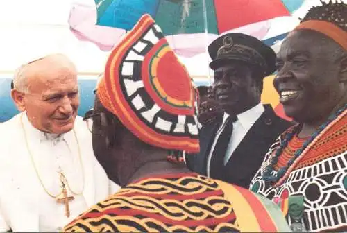 Visita di Papa Giovanni Paolo II Pope John Paul visit in Africa native costume traditions