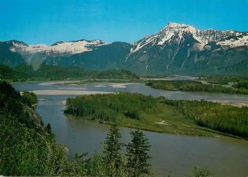 Canada postcard Fraser Valley Mt. Cheam and Fraser River