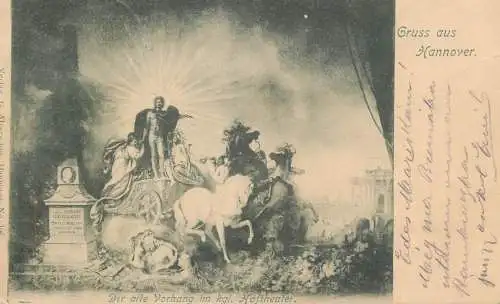Gruss aus Hanover 1899 der alte Vorhang im fgl. Hoftheater