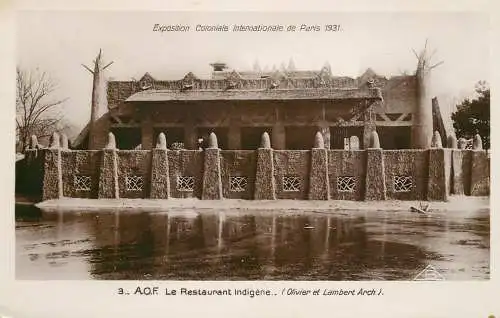 Exposition Coloniale Paris 1931 restaurant indigene