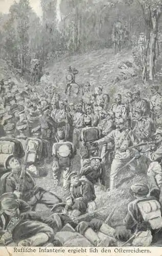 Russische Infanterie ergiebt fich den Osterreichern