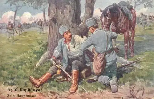 Sein Hauptmann Kunstler AK K. Feiertag