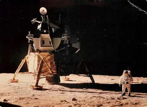 Canada postcard Ontario Science Centre Toronto scale model of Lunar Landing Module Apollo space capsule