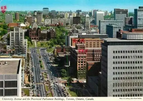 Canada postcard Ontario University Avenue and the Provincial Parliament Buildings