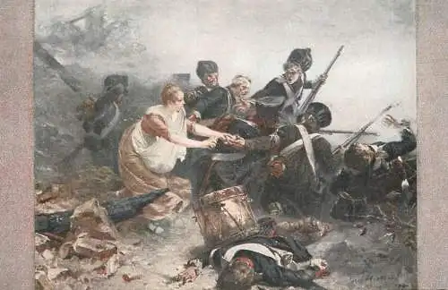 Kunstlerkarte des Volkskunstbundes Herterich Johanna Stegen die heldin von Luneburg