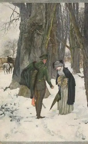 Kunstlerkarte des Volkskunstbundes Rob. v. Haug Abschied
