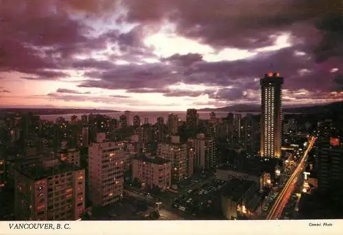Canada postcard Vancouver ski line