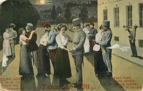 Hungary military lovers humour greetings postcard