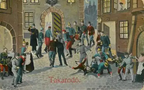 Hungary military humor greetings postcard