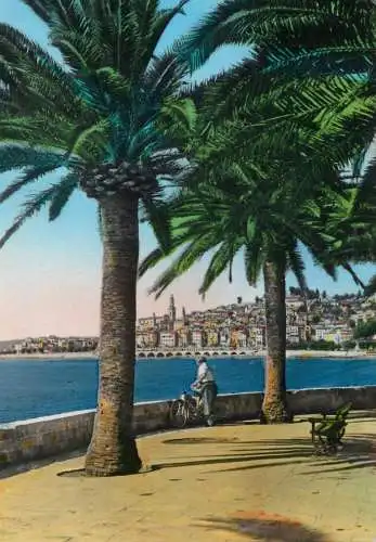 France postcard Menton Garavan