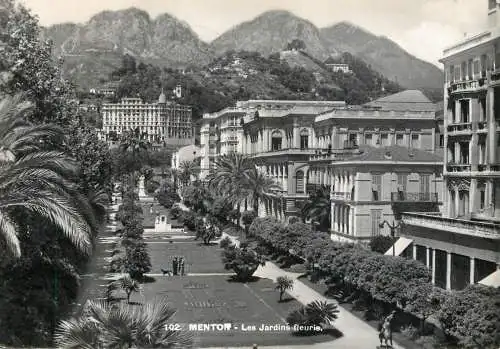 France postcard Loire Menton 1953